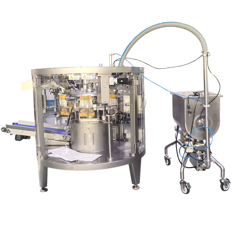 滑嫩鸡肉片包装机-给袋式肉片包装机械