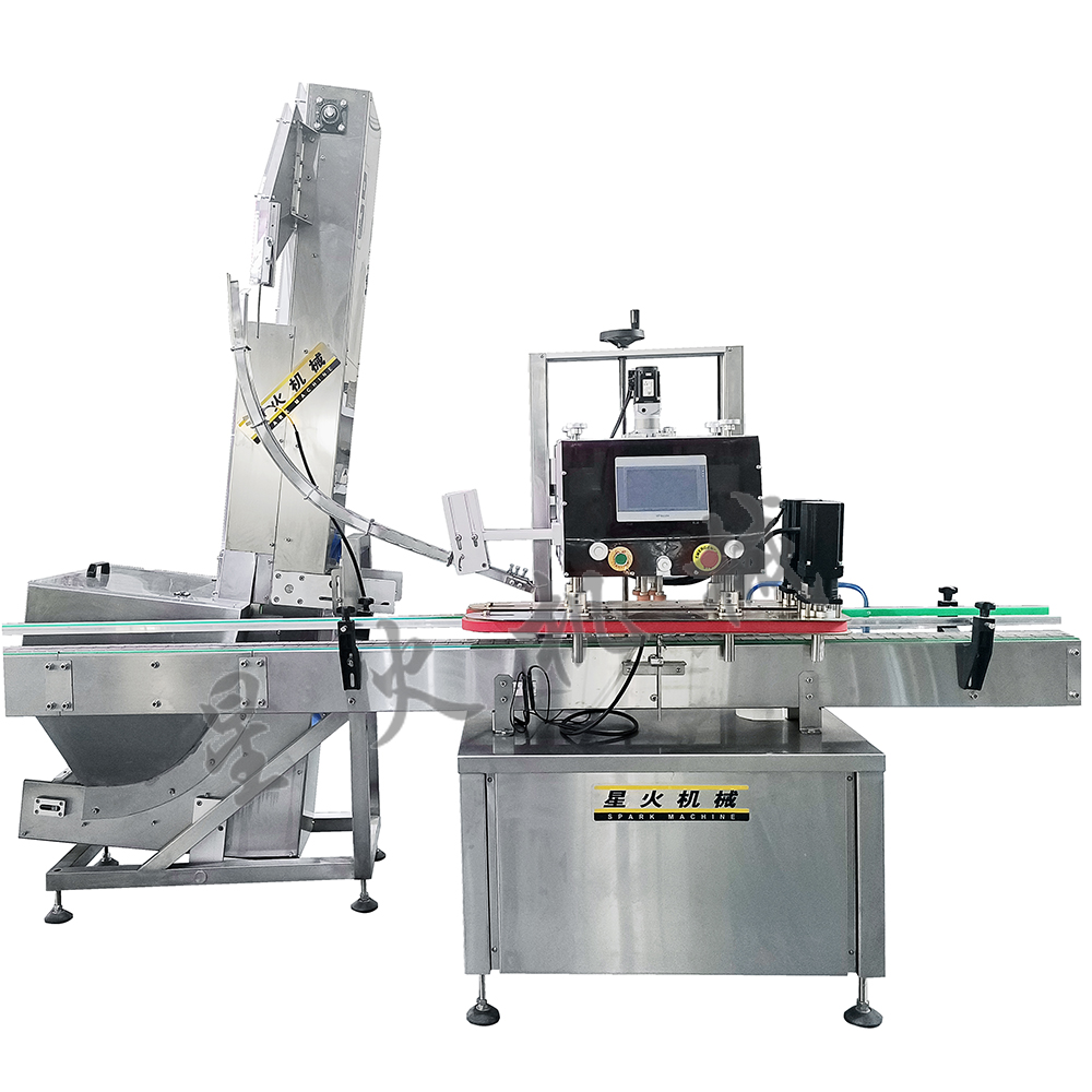 全自动夹盖旋盖机-连续式旋盖机生产线(图1)